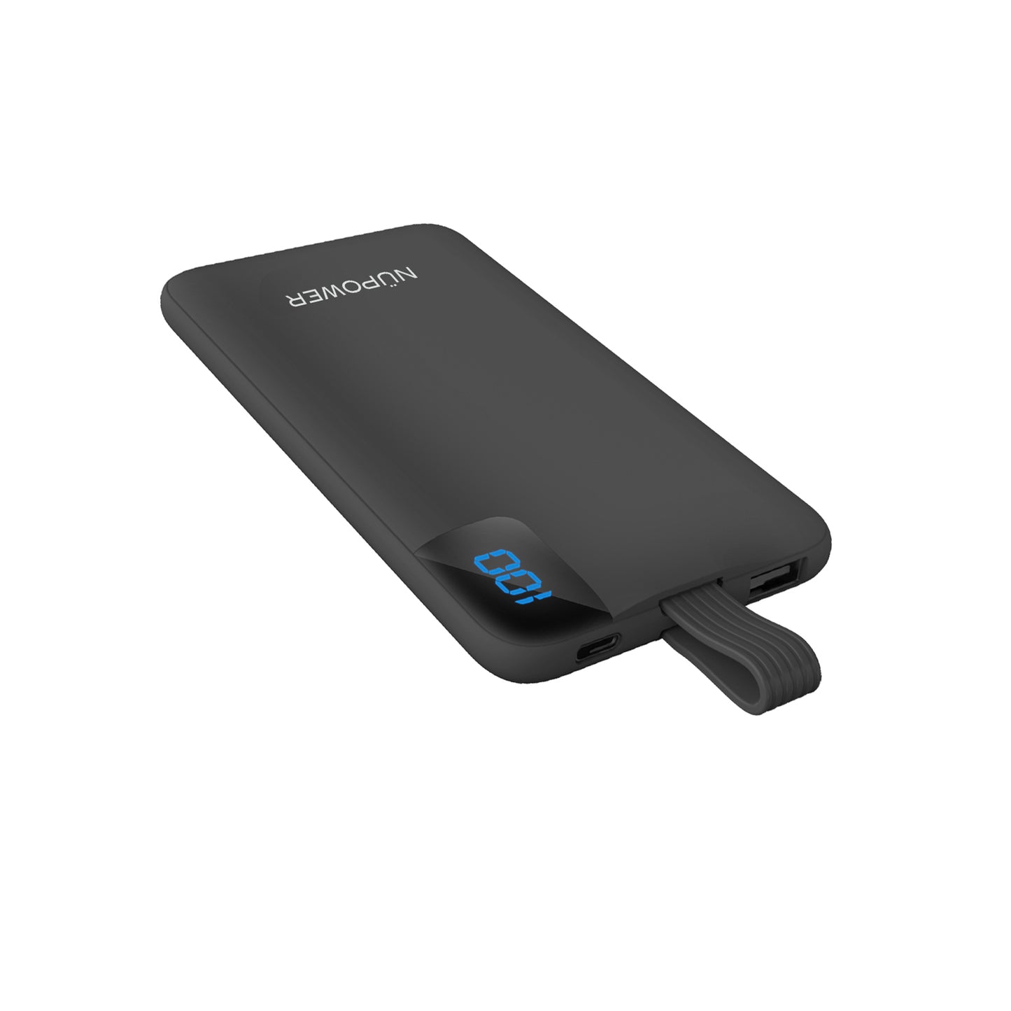 NüPower 10,000 mAh Power Bank with integrated cable